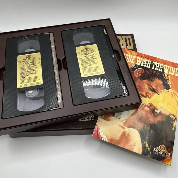 Gone With The Wind VHS Collector’s Edition Box Set MGM/UA 2 Tape Deluxe W/ Book - Picture 5 of 6